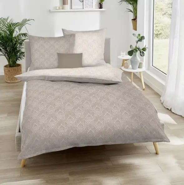 Traumschlaf Mako-Satin Bettwäsche La Ville nougat